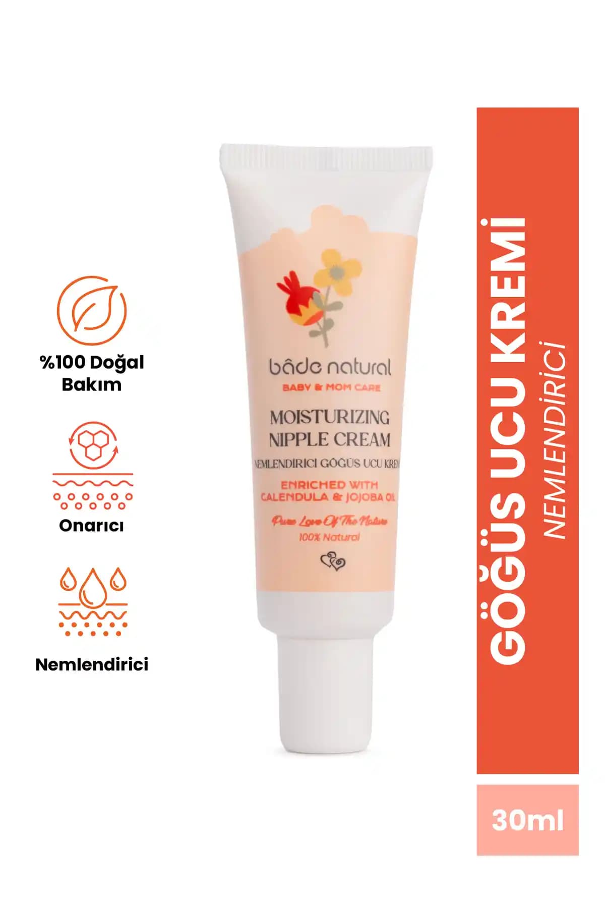 Bade Natural Nemlendirici Göğüs Ucu Kremi: Doğal ve Güçlü Cilt Bakımı