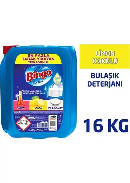Bingo Limon Aromalı Bulaşık Deterjanı: Güçlü Temizlik ve Parlaklık Sağlayan Doğal Formül