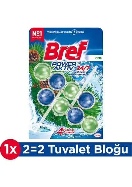 Bref Power Aktiv Katı Klozet Blok Çam Kokulu Temizlik ve Ferahlık Sağlayan Ürün