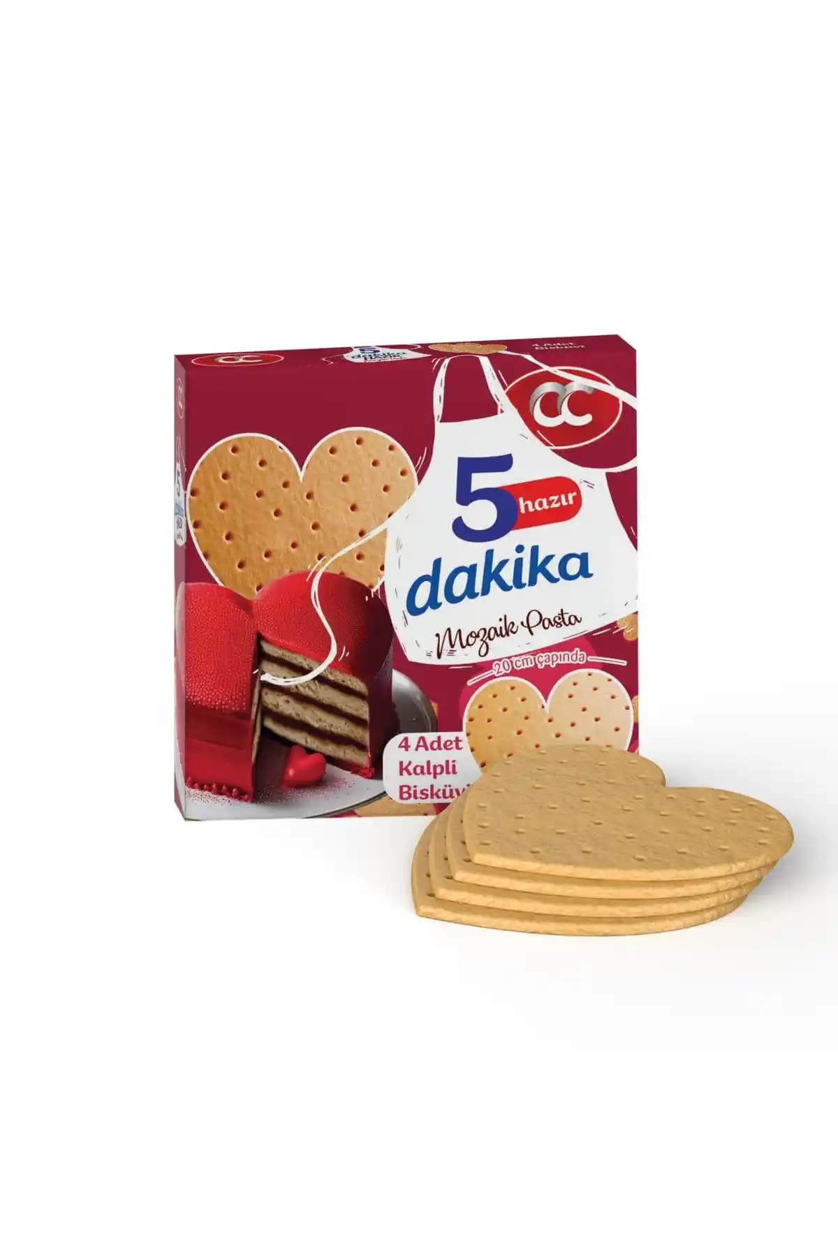 CC 5 Dakika Mozaik Pasta: Pratik ve Şık Kalp Şekilli Tatlı Alternatifi
