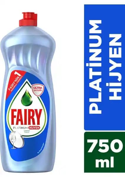Fairy Platinum Hijyen 750 ml sıvı bulaşık deterjanı etkili temizlik ve hijyen sağlar