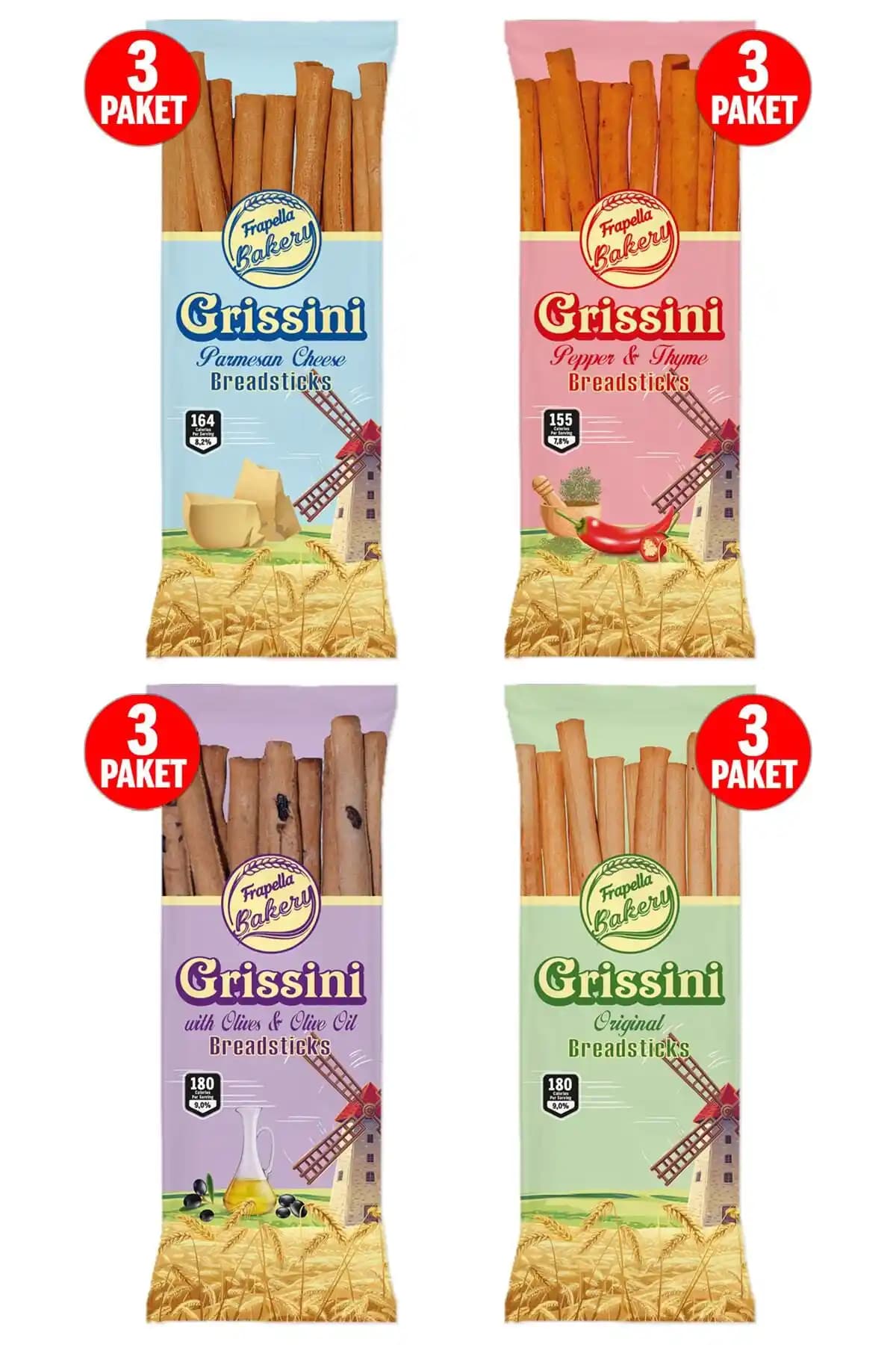 Frapella Grissini Atıştırmalık Seti: Sağlıklı ve Lezzetli Türk Menşei Atıştırmalıklar