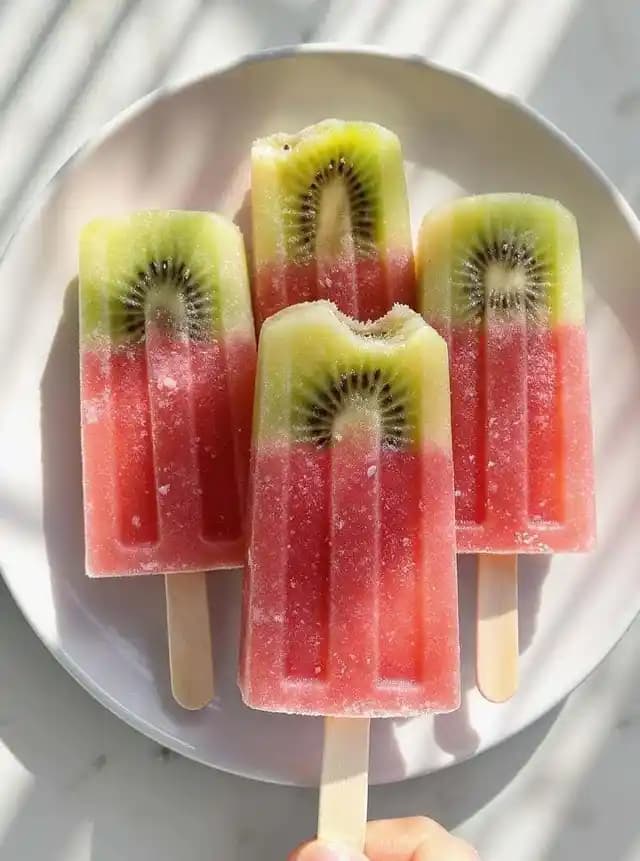Karpuz ve Kiviyle Ev Yapımı Sağlıklı Yazlık Popsicle Tarifi