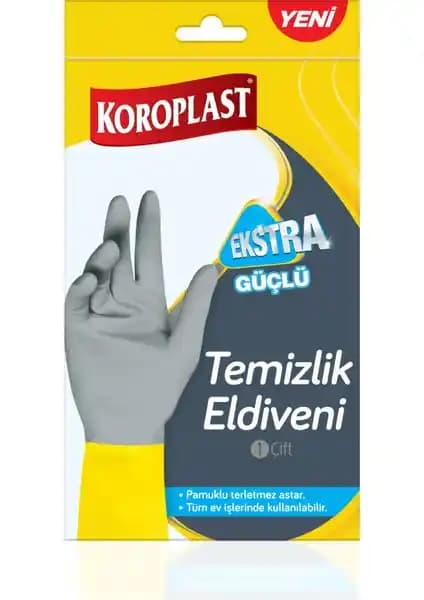 Koroplast Ekstra Güçlü Bulaşık Eldiveni Büyük Beden Dayanıklılık ve Konfor Sağlar