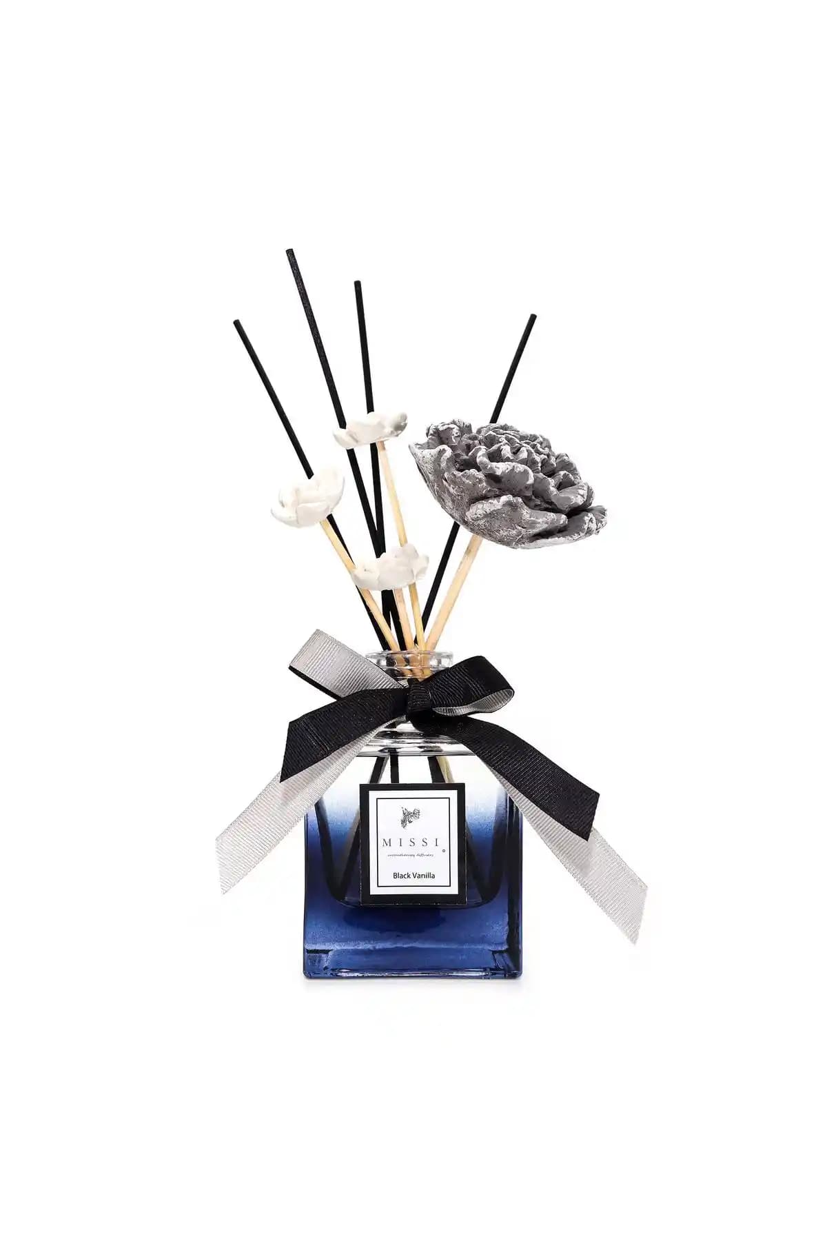 Missi 220 ml Siyah Degrade Şişe Black Vanilya Oda Kokusu Modern Tasarım ve Uzun Süre Kalıcılık