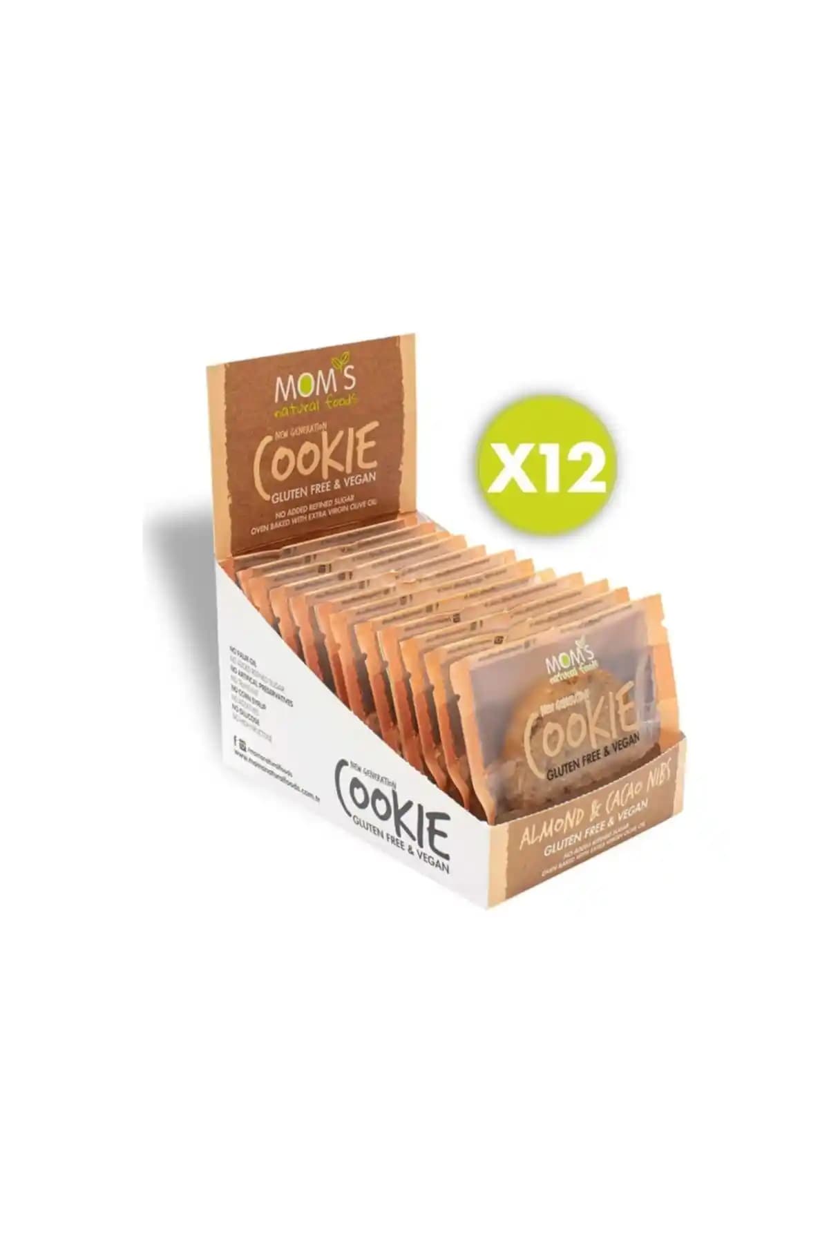 Mom's Natural Foods Glutensiz Badem ve Kakao Nibs Kurabiyesi: Sağlıklı ve Lezzetli Atıştırmalık Alternatifi