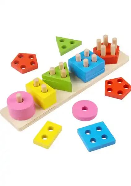 Montessori Ahşap Oyuncak 5'li Set: Çocukların Gelişimine Katkı Sağlayan Eğitici Seçenek