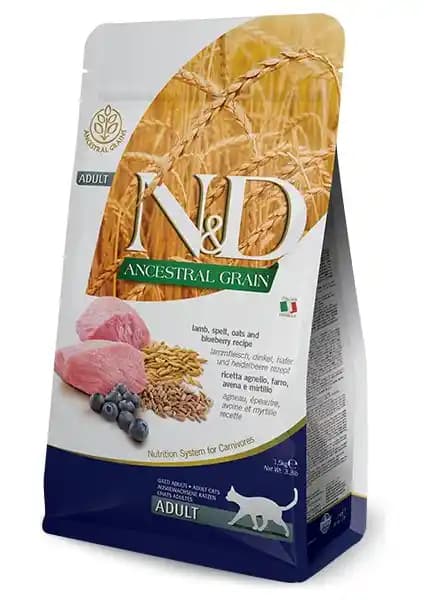 N&D Düşük Tahıllı Kuzu Etli ve Yaban Mersinli Kedi Maması İncelemesi ve Özellikleri