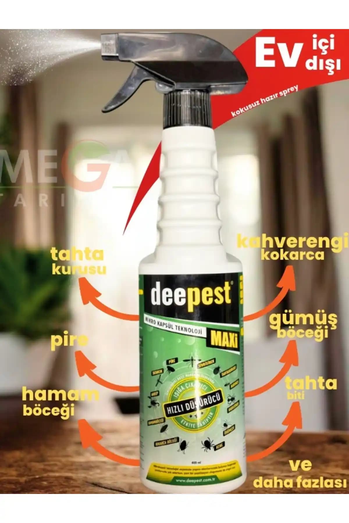 ORDU MEGA TARIM Haşere Spreyi 400 mL Geniş Spektrum ve Kokusuz Formülasyon