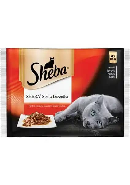 Sheba Kedi Pouch Multipack Etli Çeşitler Yetişkin Kediler İçin Dengeli ve Pratik Beslenme Seçeneği