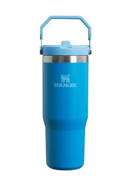 Stanley The IceFlow Flip Straw Pipetli Termos Bardak 0,89 LT Mavi - Dayanıklı ve Pratik Tasarım