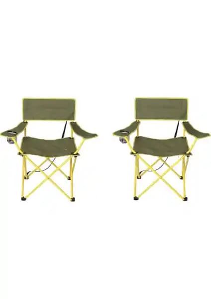 Uniqamping 2'li Eco Ergonomik Katlanır Kamp Sandalyesi Yeşil Doğa ve Pratiklik İçin Uygun
