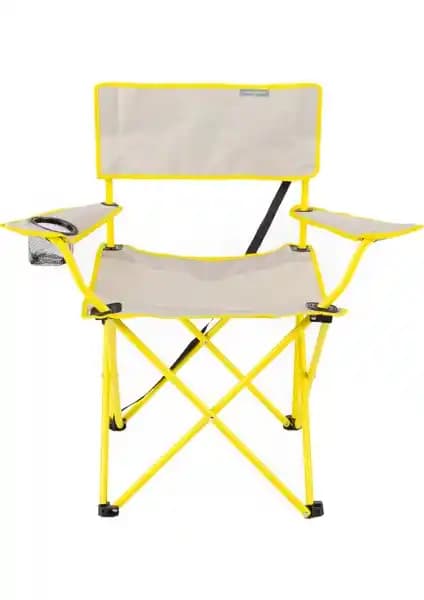 Uniqamping Eco Ergonomik Katlanır Kamp Sandalyesi Gri-Sarı: Dayanıklı ve Konforlu Açık Hava Sandalyesi