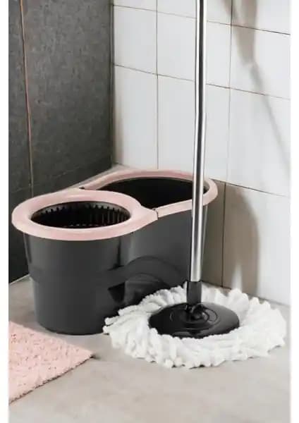 Urve Mikrofiber Süper Mop Seti Pembe 360 Dönen Başlık ve Pratik Kullanım Özellikleri