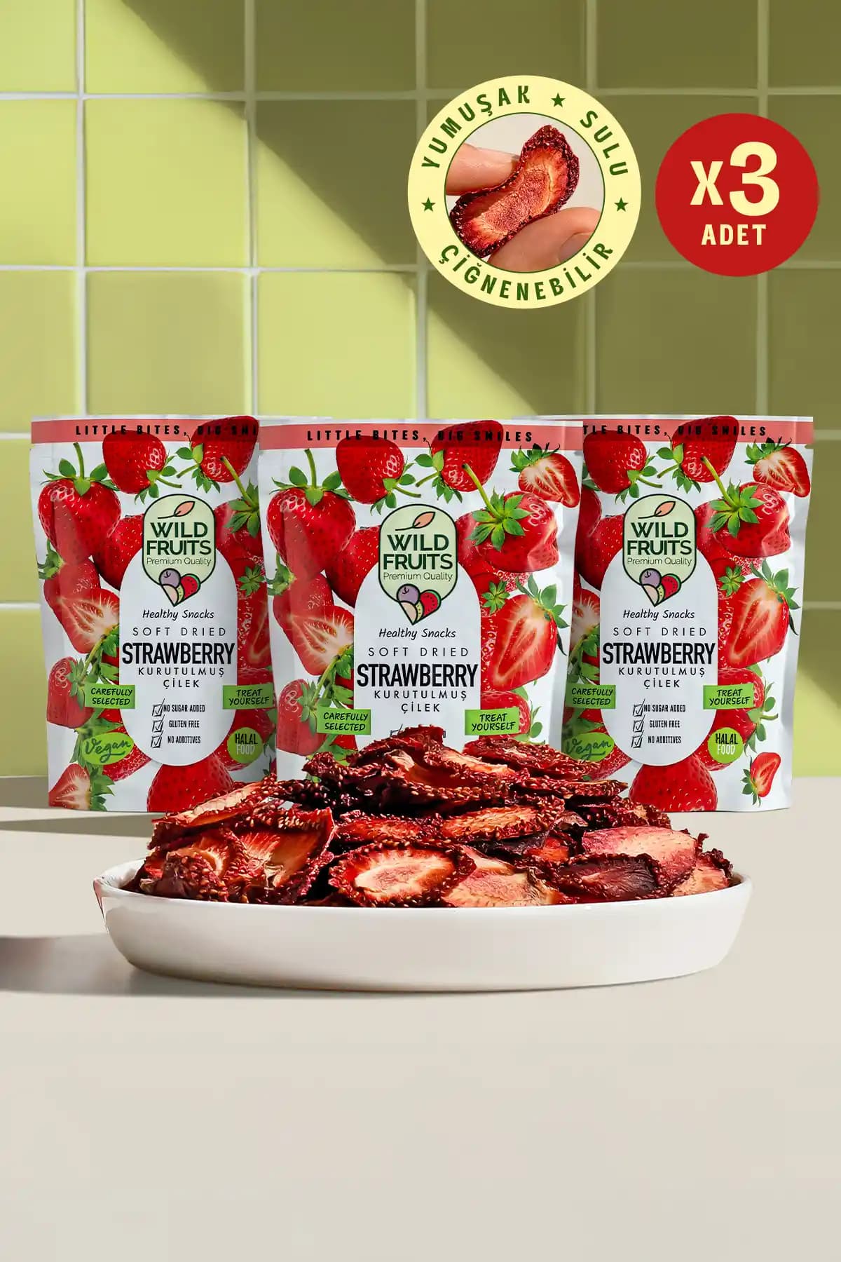 WildFruits Premium Kuru Çilek: Doğal ve Lezzetli Sağlıklı Atıştırmalık Seçeneği