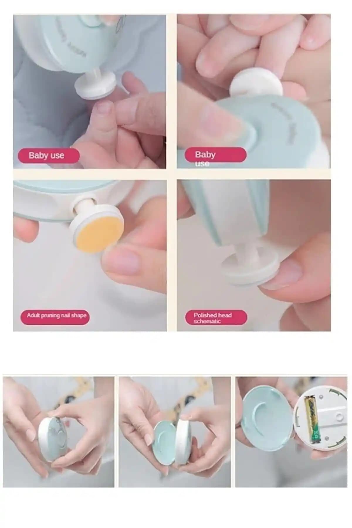 Yenidoğan Bebekler İçin Güvenli ve Çok Fonksiyonlu Tırnak Bakım Seti