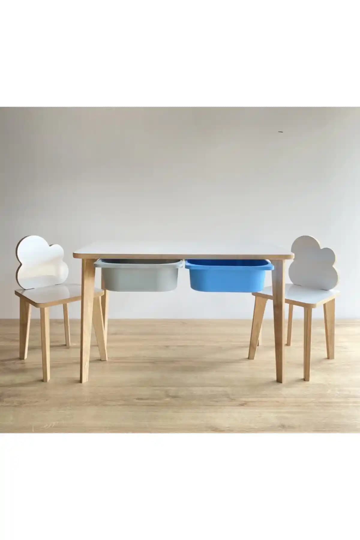 Çocuklar İçin Güvenli ve Çok Amaçlı Yaz Sil Yüzeyli Çocuk Aktivite Masa Sandalye Takımı