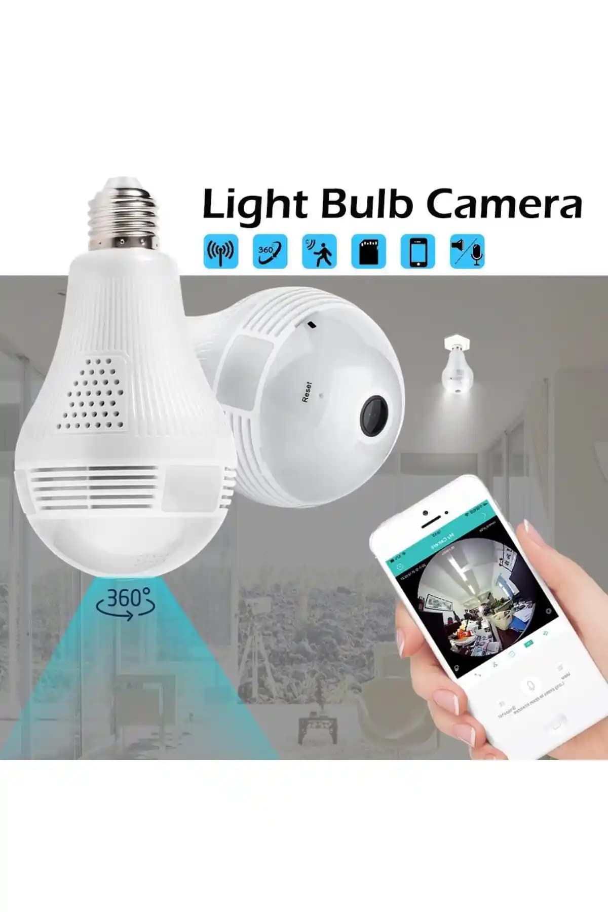 İthalcim Wifi Kamera Ampul: 360° Geniş Açılı Güvenlik ve Bebek İzleme Çözümü