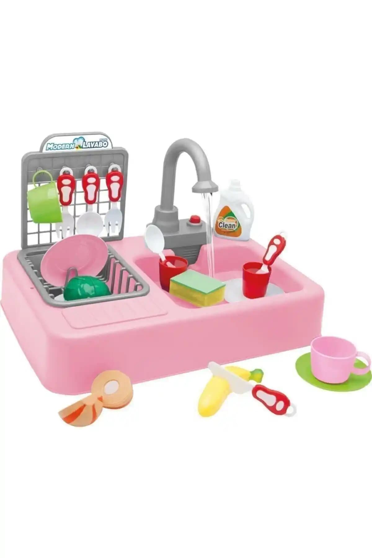 Kayyum Oyuncak Modern Lavabo Su Çeşmesi Çocuklar İçin Eğitici ve Güvenli Oyun Seti