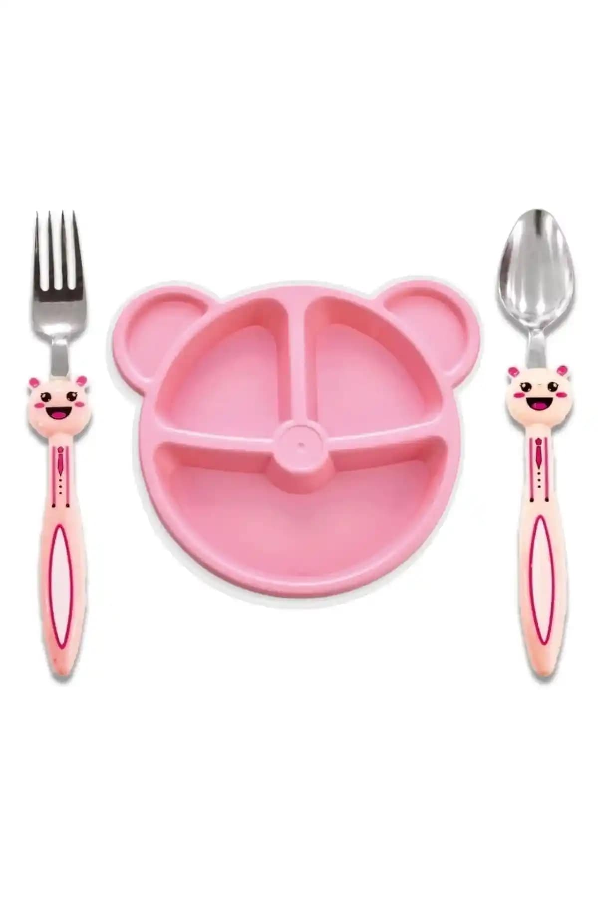 MorBebe Tavşan Figürlü Çocuk Yemek Takımı Güvenli ve Ergonomik Tasarım
