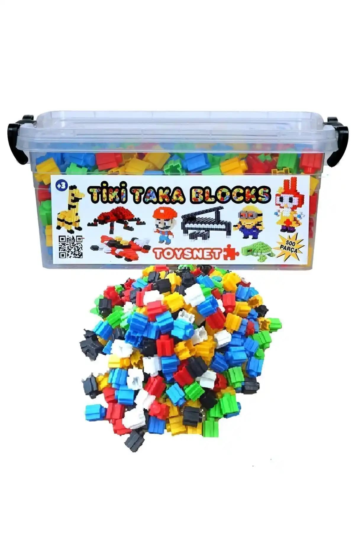 TOYSTORE Tik Tak ve Yapı Blokları Seti Çocukların Motor ve Yaratıcılık Gelişimini Destekler