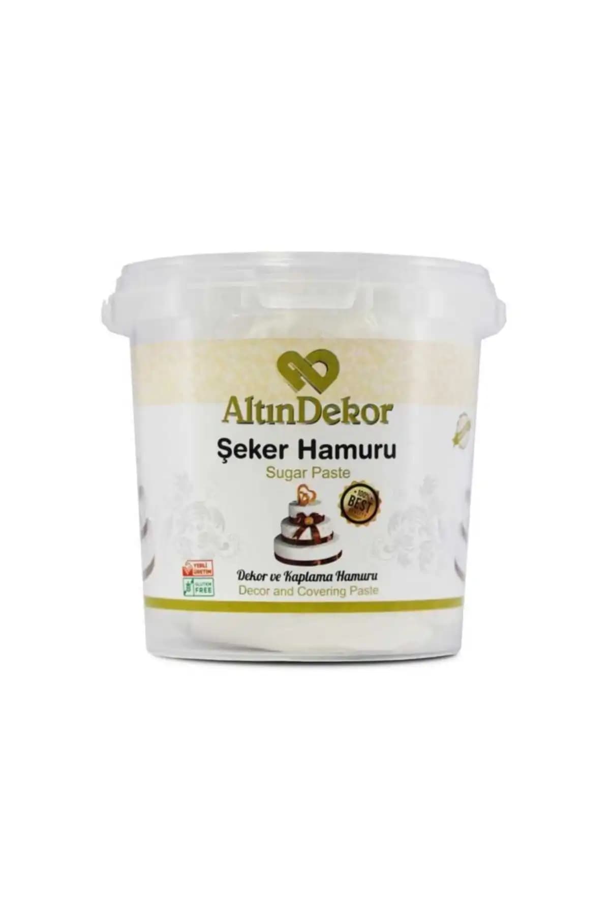 Altındekor ALTIN USTA Şeker Hamuru 1 Kg Beyaz Pasta Süsleme Malzemesi