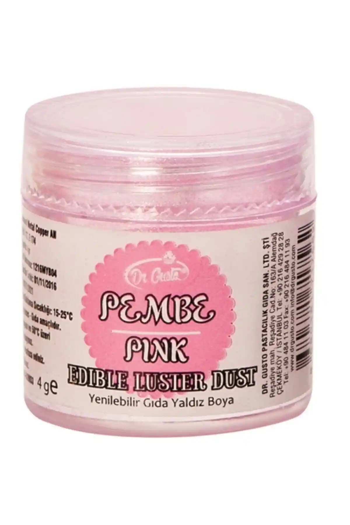 Dr. Gusto Yenilebilir Metalik Toz Boya Pembe: Yaratıcı ve Parlak Sanat Malzemesi
