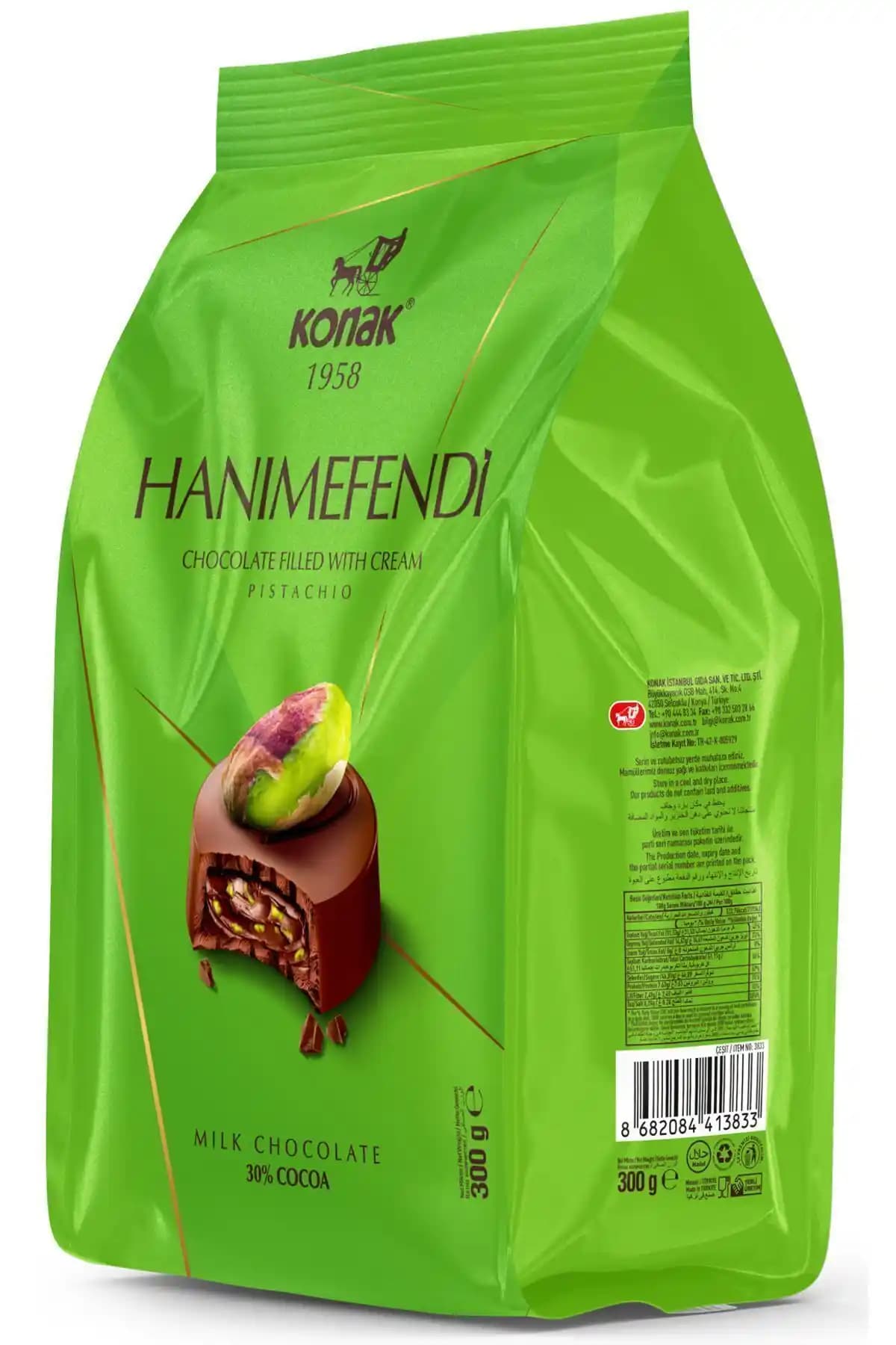 Konak Hanımefendi Çikolataları: Antep Fıstıklı ve Kremalı Sütlü Çikolata Özellikleri