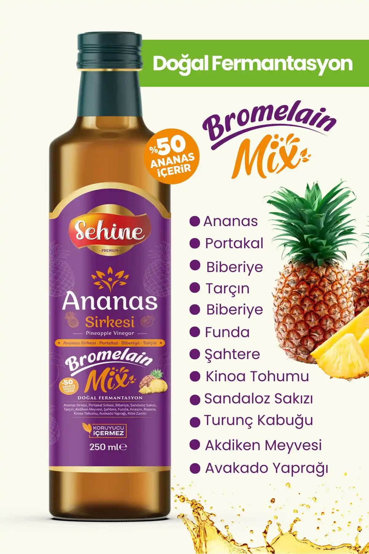 Sehine Ananas Detox Sirkesi: Doğal Fermentasyon ve Sağlık Üzerindeki Faydaları