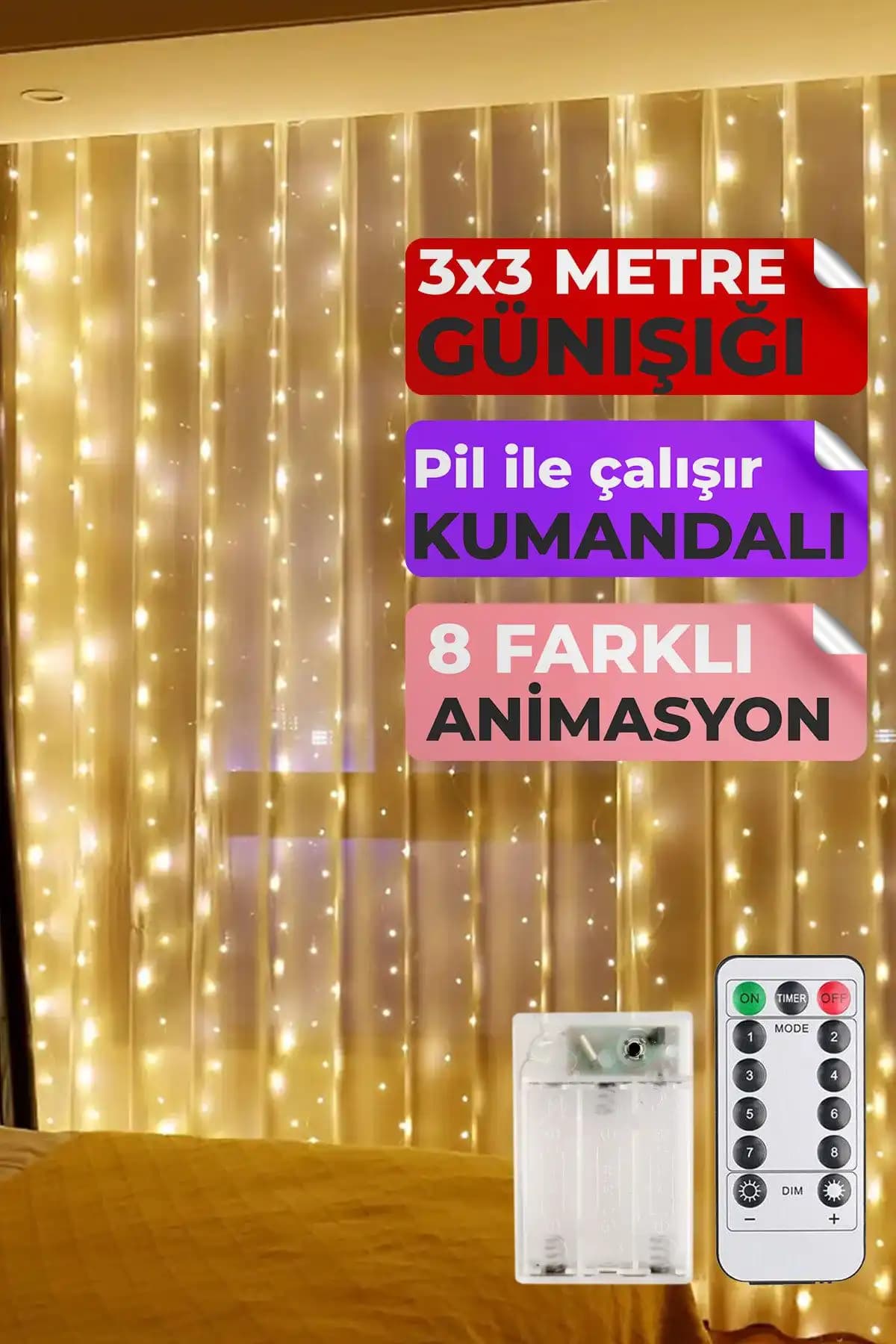 Beyaz Pırıltı Günışığı ve SULED Sl-1034 Led Perde Karşılaştırması 1