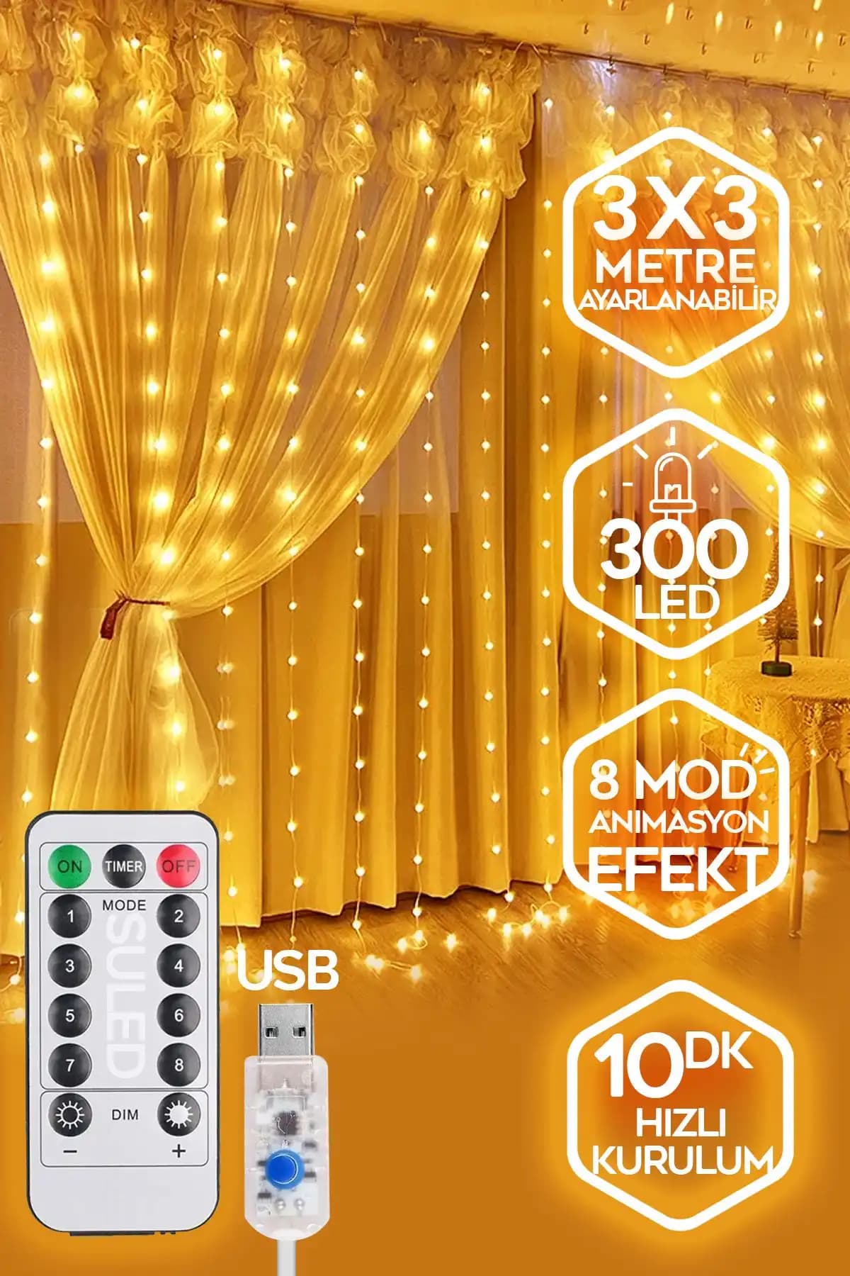 Beyaz Pırıltı Günışığı ve SULED Sl-1034 Led Perde Karşılaştırması 2