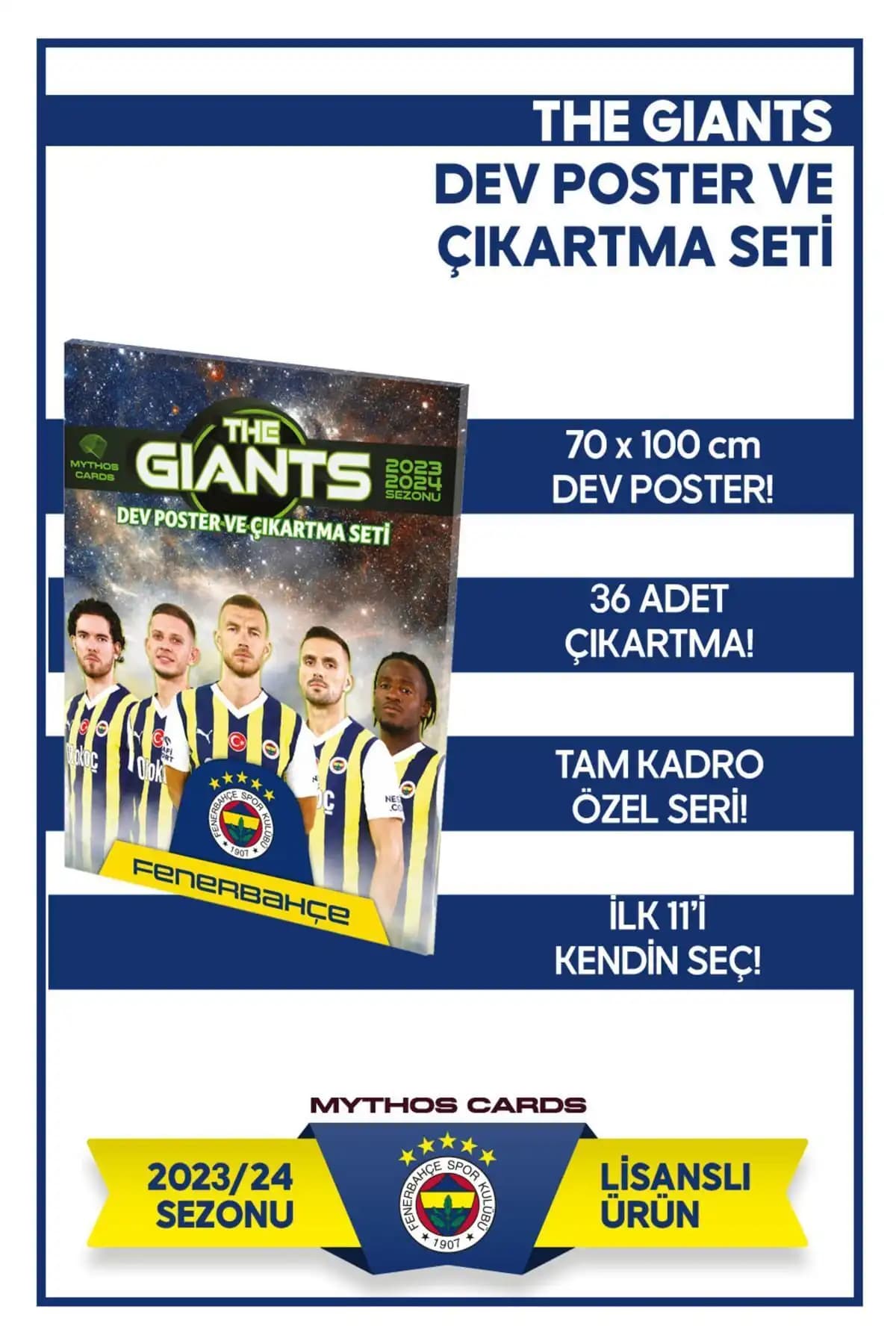 Fenerbahçe Temalı Dev Poster ve Çıkartma Seti ile Odanızı Futbol Atmosferine Dönüştürün