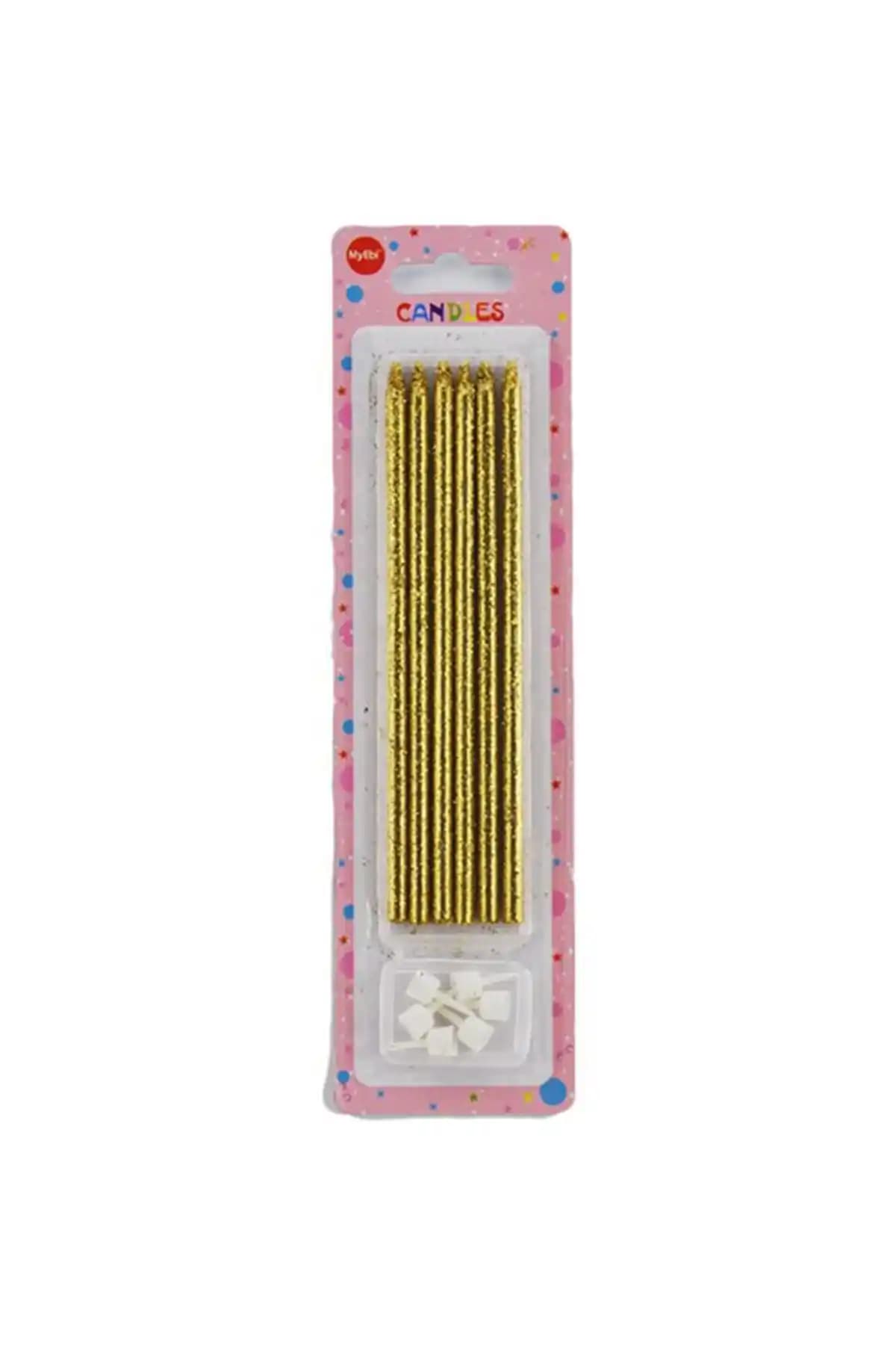 Happyland Renkli Simli Doğum Günü Mumları 6'lı Paket ile Kutlamalara Şıklık Katın