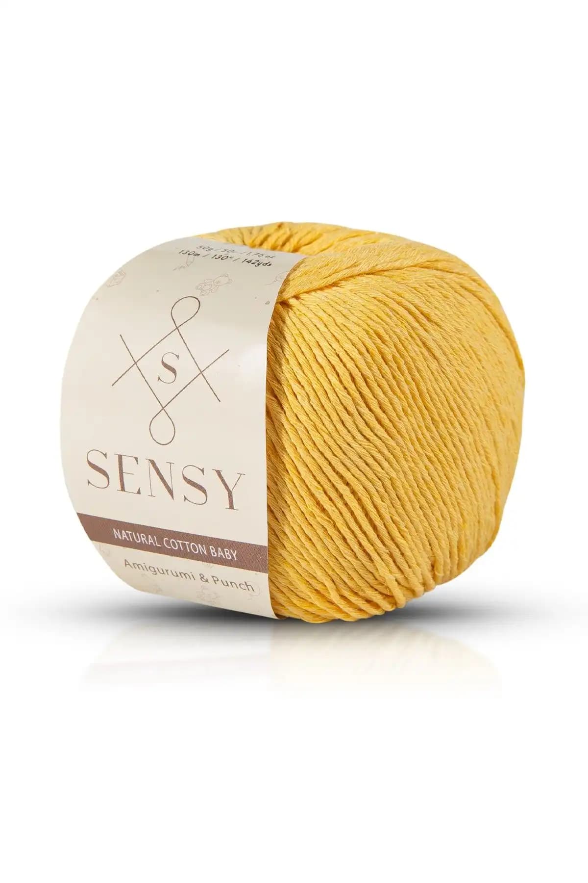 SENSY Premium Amigurumi İpi Punch Çevre Dostu Pamuklu Örgü İpi 50 Gr