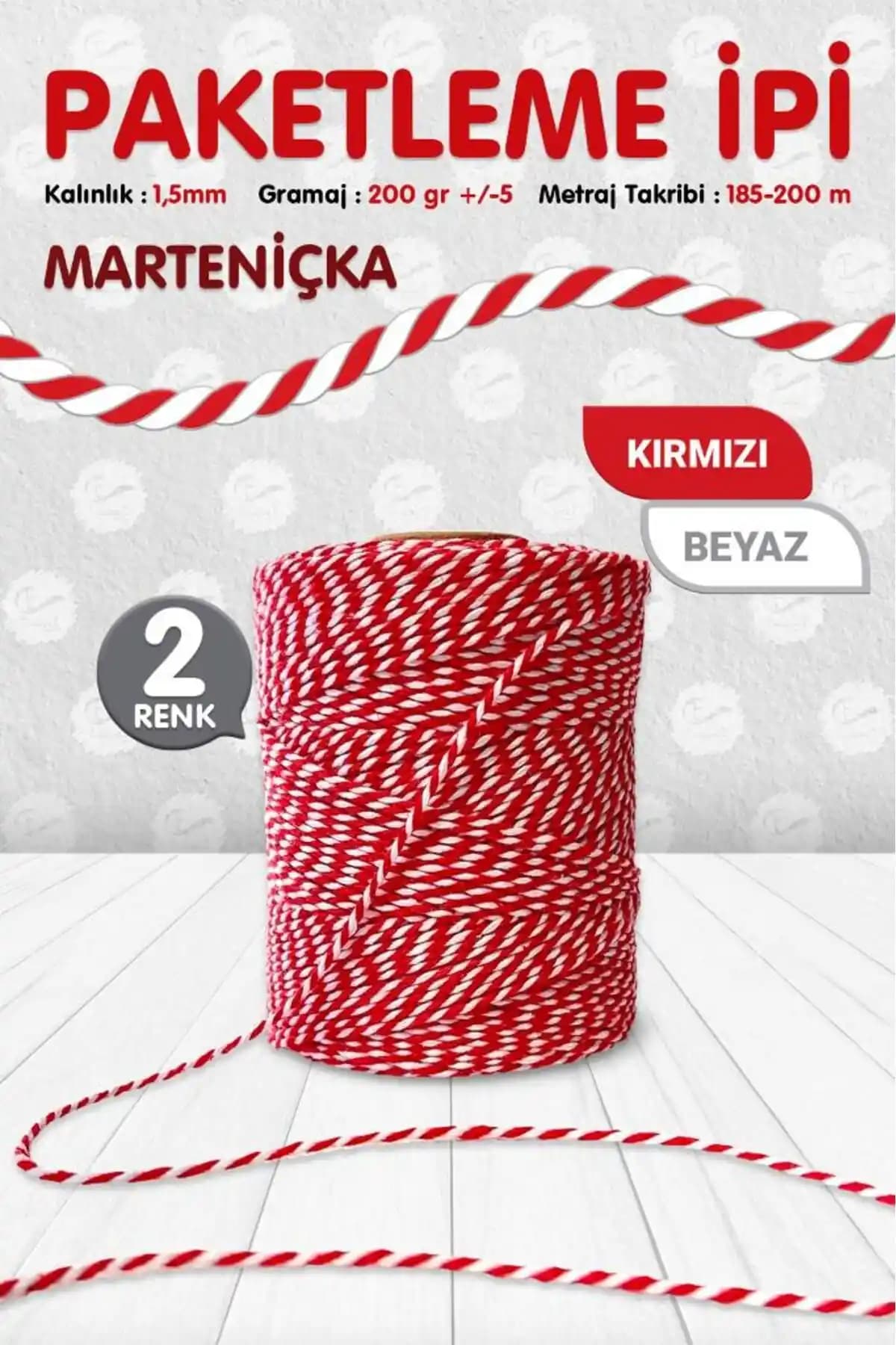 Tuğset Etiket Marteniçka Bileklik İpi: Renkli ve Çok Amaçlı Kullanım İçin Dayanıklı Malzeme