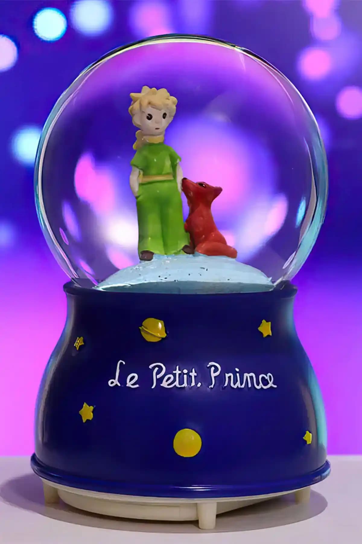 Vivaldes Küçük Prens Orta Boy Kar Küresi: LED Işıklı ve Müzikli Dekoratif Hediye