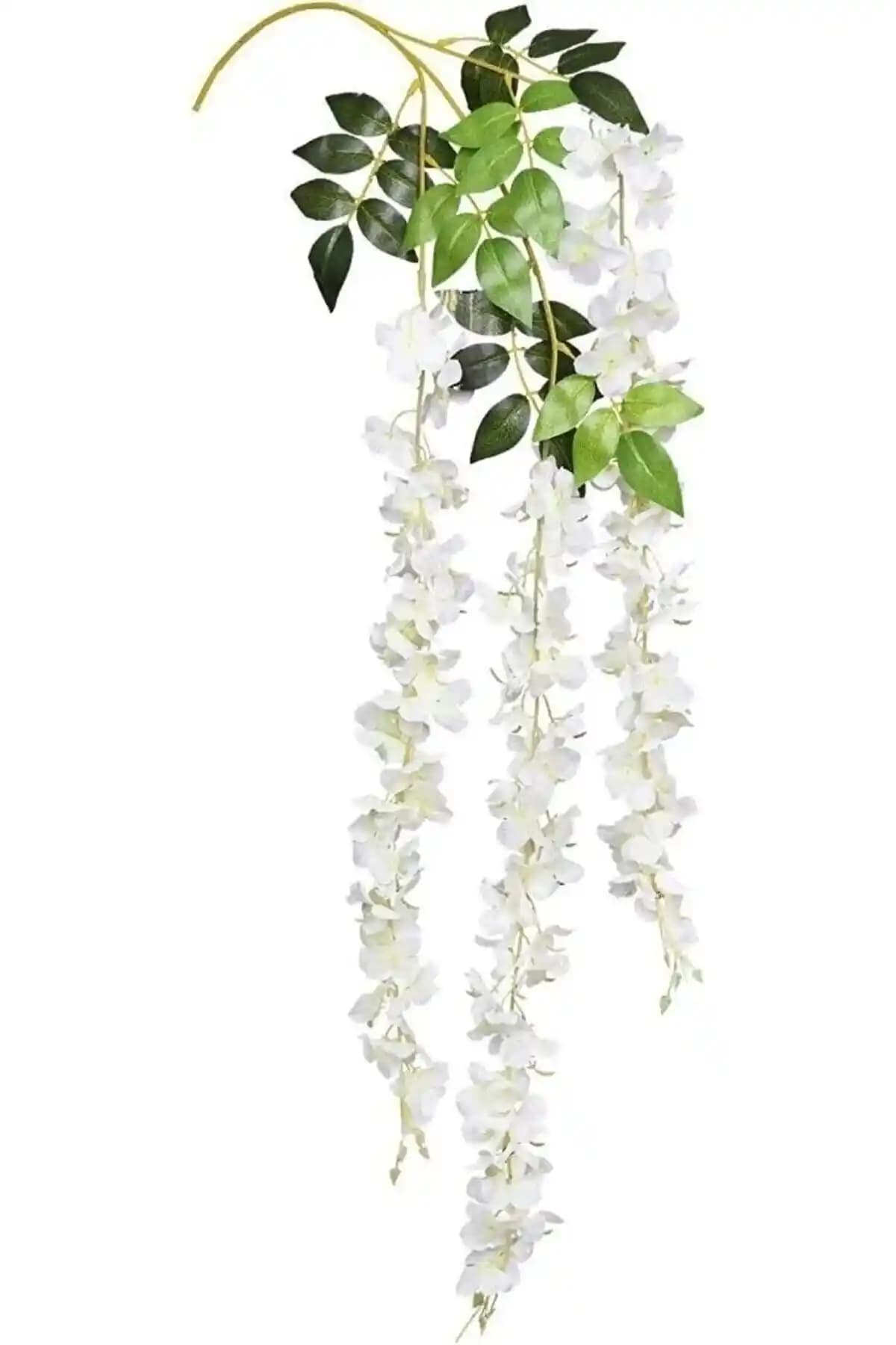 Yasima Akasya Yapay Sarkıt Çiçek Dekoratif Bitki 100 cm Uzunlukta Beyaz Renkli