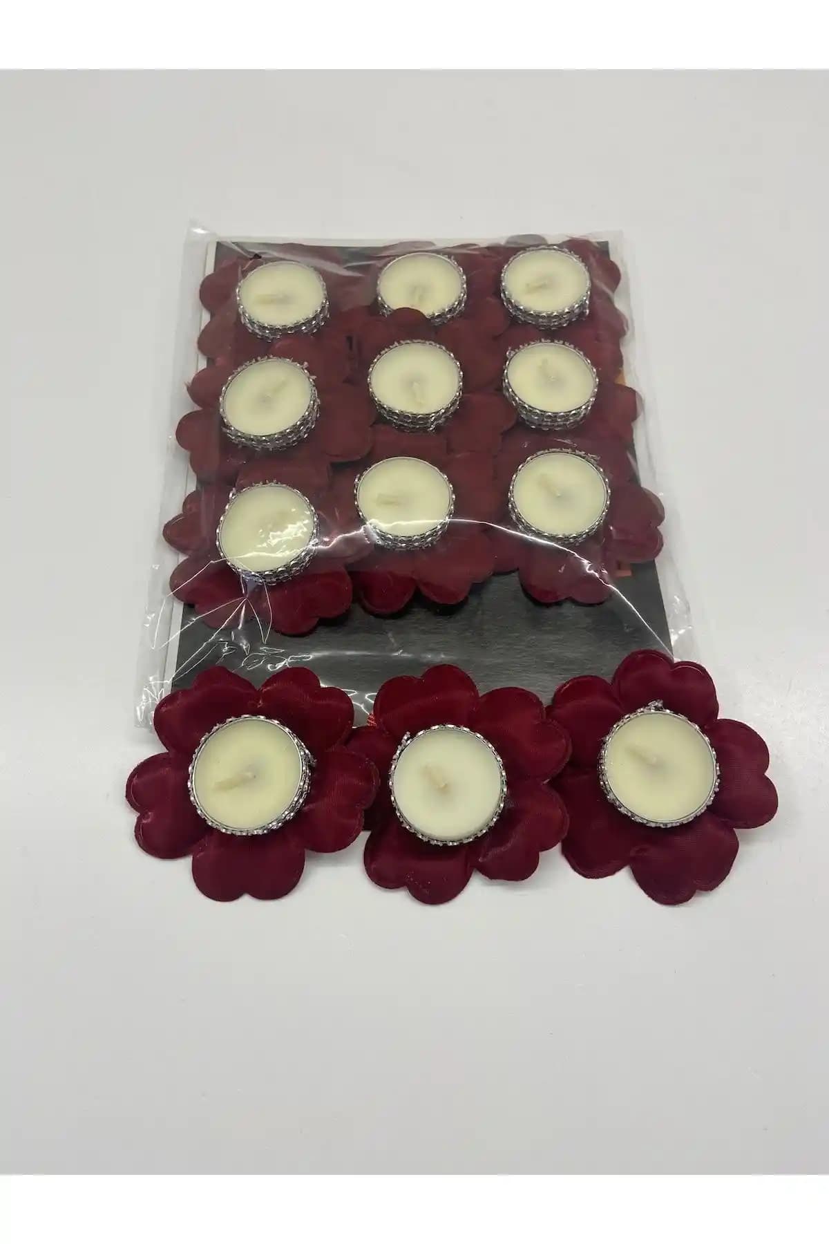 ZEYMERADE Bordo Nedime El Mumu: Şık ve Kaliteli Düğün ve Davet Dekorasyonu Ürünü