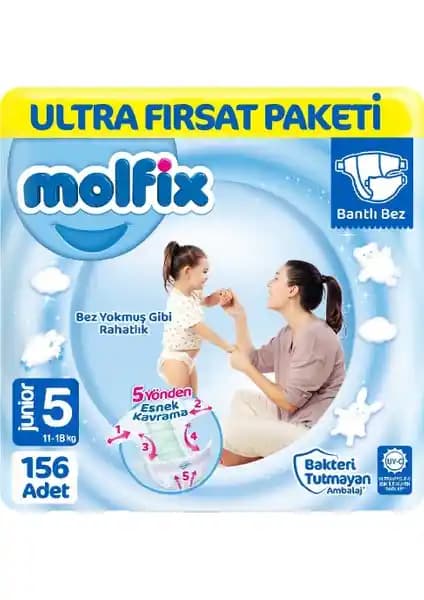 Molfix Bebek Bezi 5 ve 6 Beden Ultra Fırsat Paketi Karşılaştırması ve Özellikleri
