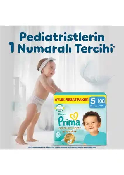 Prima Bebek Bezi Premium Care 5 Numara ve 3 Beden Bebek Bezi Karşılaştırması