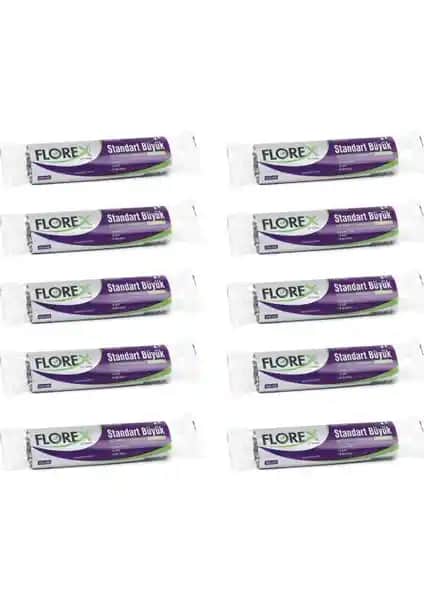 Florex Standart Büyük Boy 10 Adet Çöp Torbası Dayanıklı ve Pratik Temizlik Çözümü