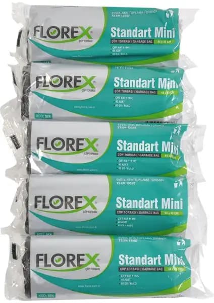Florex Standart Mini Siyah Çöp Torbası Günlük Temizlik İçin Güvenilir ve Pratik Çözüm