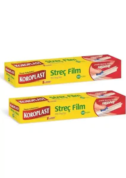 Koroplast 100 mt Streç Film ve Kesme Bıçağı Hediye Seti ile Mutfakta Pratik ve Güvenli Saklama