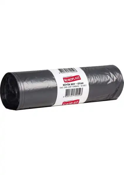 Koroplast Endüstriyel Siyah Çöp Poşeti 65x80 Büyük Boy Dayanıklı ve Ekonomik