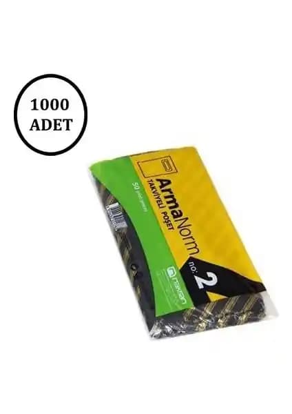 Naksan Takviyeli Siyah Çizgili Poşet 26x38 No.2 1000'li dayanıklı ambalaj çözümü