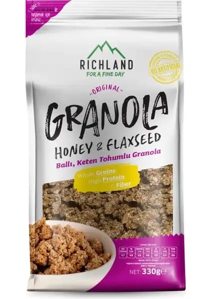 Richland Ballı ve Keten Tohumlu Granola: Sağlıklı ve Leziz Atıştırmalık Seçenekleri