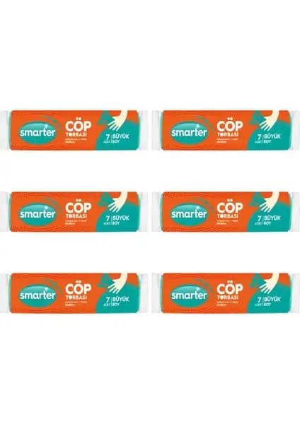 Smarter 6 LI Büyük Boy Çöp Torbası: Dayanıklı ve Pratik Temizlik Çözümü