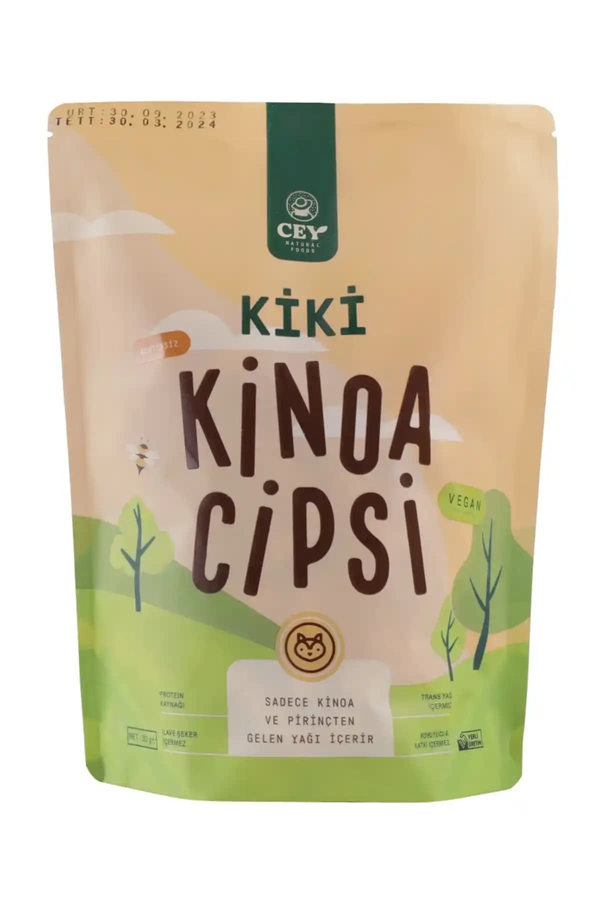 Cey Natural Foods Kiki Kinoa Cipsi: Yerli Üretim, Yağsız ve Doğal İçerikli Atıştırmalık