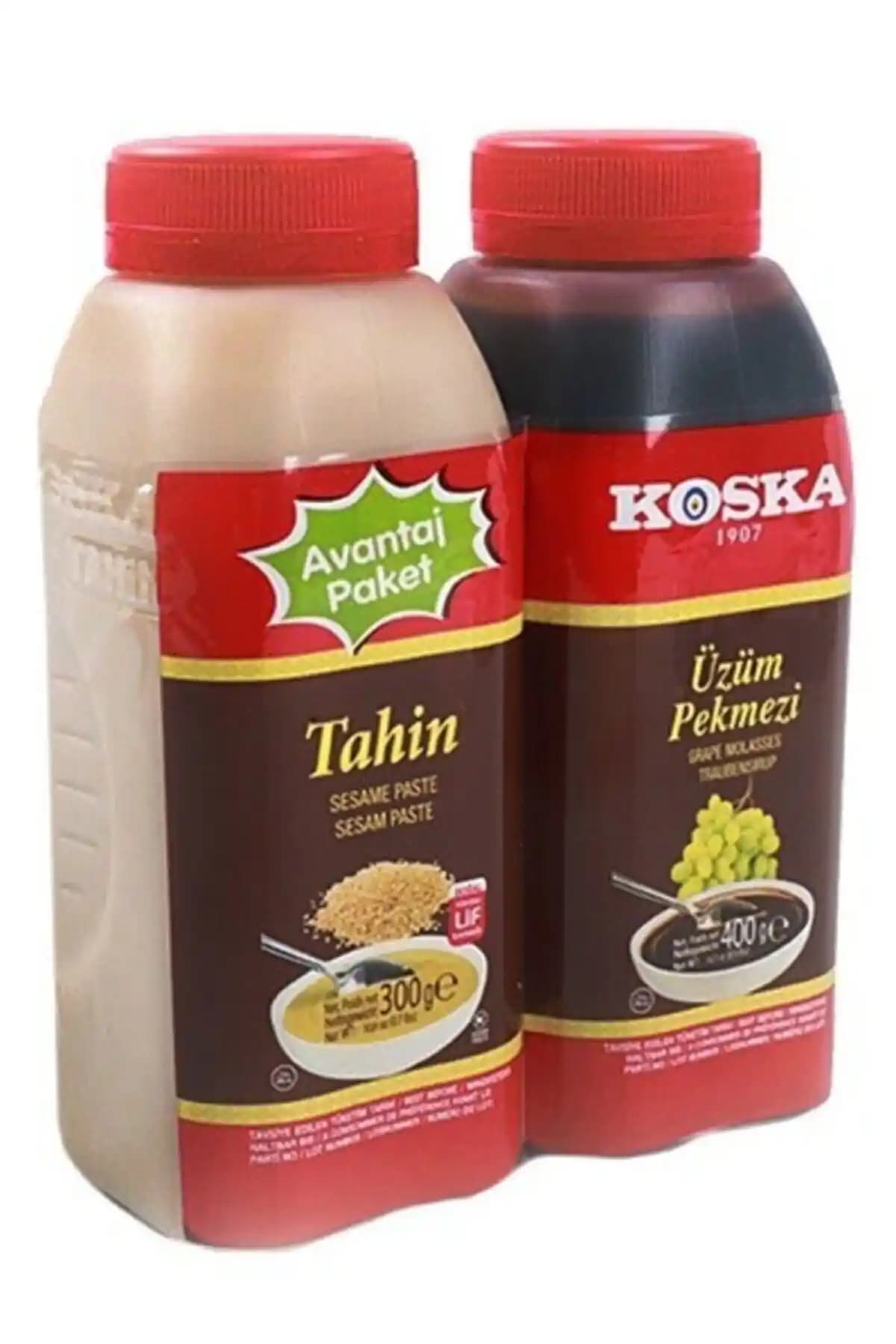 Koska Pratik Tahin Pekmez Avantaj Paket: 400 g Üzüm Pekmezi ve 300 g Tahin