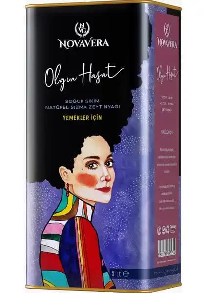 NovaVera Ayvalık Olgun Hasat Natürel Sızma Zeytinyağı - 5 L Ambalaj, Soğuk Sıkım